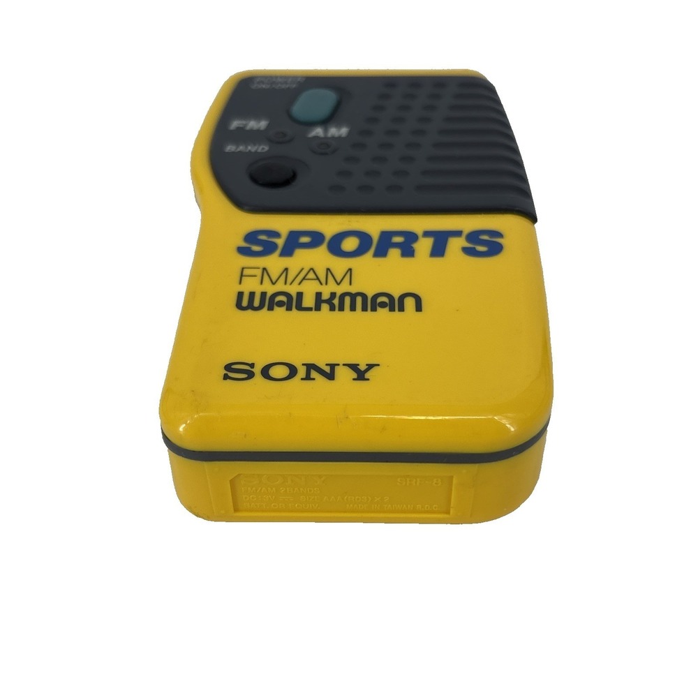 SONY Walkman Sports AM / FM Analog Radio SRF-8 with‎ Belt Clip Tested Yellow - Picture 2 of 6
